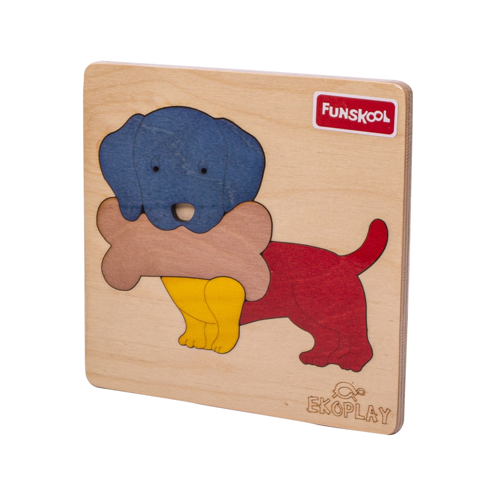 EKOPLAY-DOG WITH A BONE-WOODEN PUZZLE