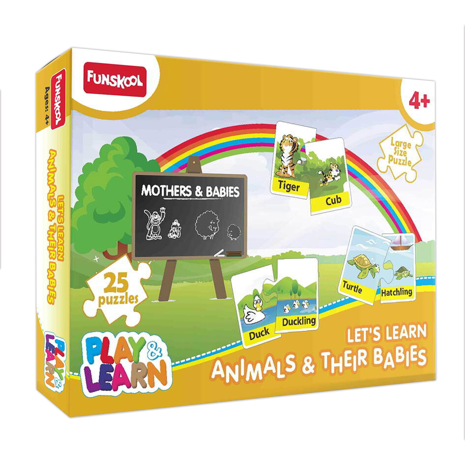 Details about   Funskool Toys Play & Learn Animals Large Size Puzzle Game 16 Pcs Puzzles 
