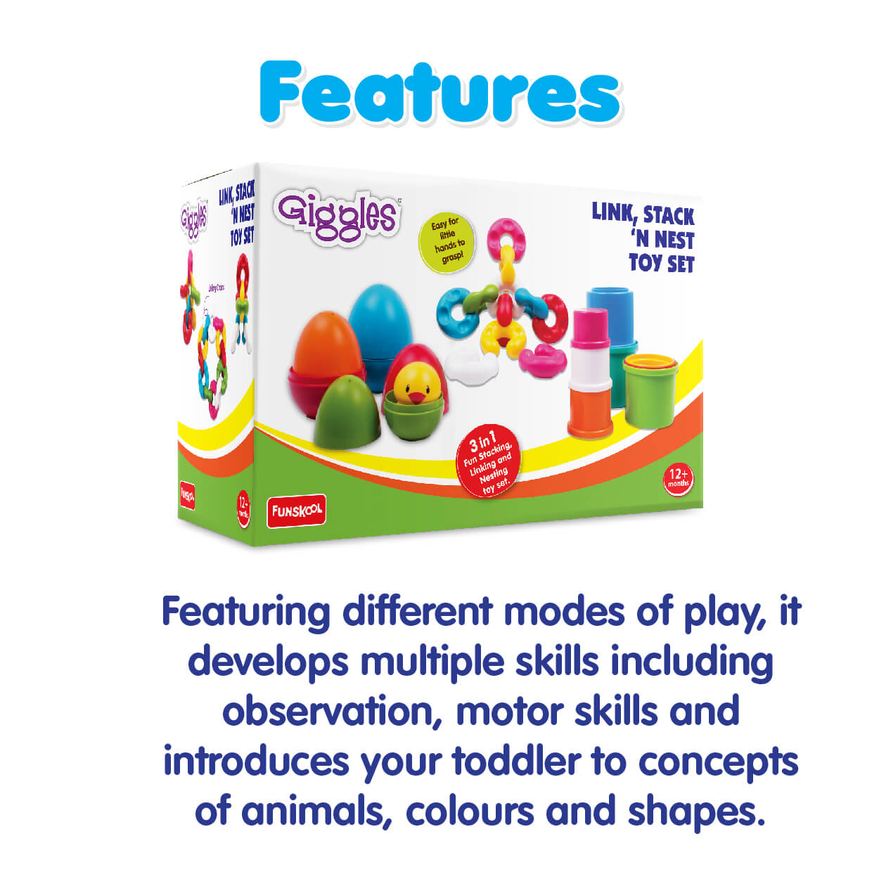 Link Stack N Nest Toy Set - Funskool