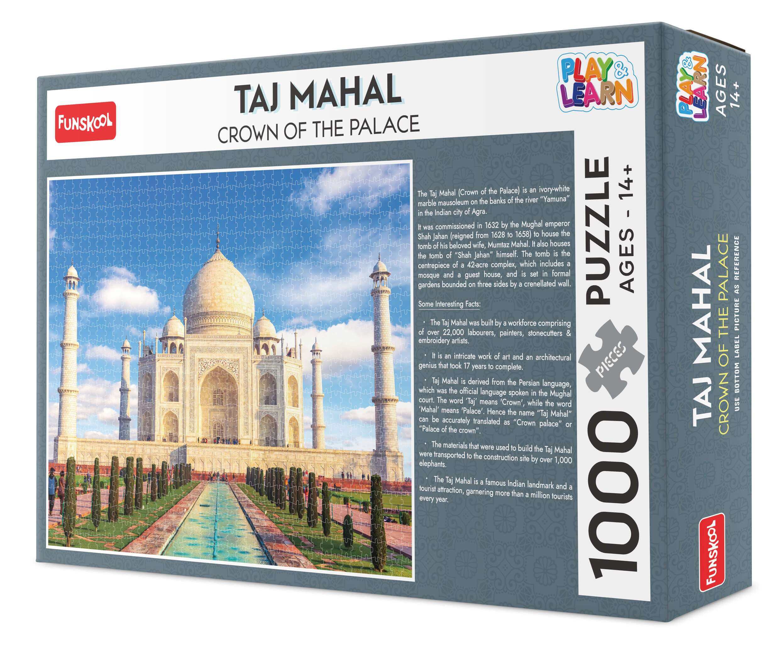 1000 PIECES PUZZLE TAJ MAHAL Funskool 1000 PIECES PUZZLE TAJ MAHAL Funskool